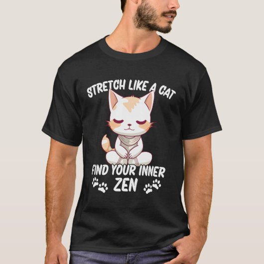 Strek als een yogakat t-shirt (Voorkant)