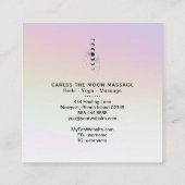 ** strelen de fasen maan hemelse handen regenboog vierkante visitekaartje (Achterkant)