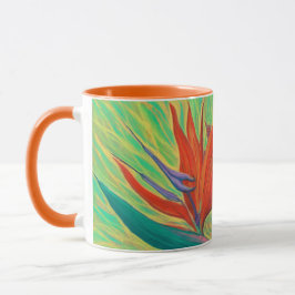 Strelitzia Bird of Paradise Tropical Flower Art Mok
