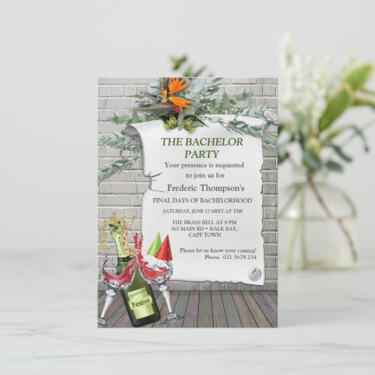 Strelitzia Bloem Verlovingsfeestje (Staand voorkant)