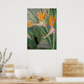Strelitzia door Marianne North - Exotisch landscha Poster (Keuken)