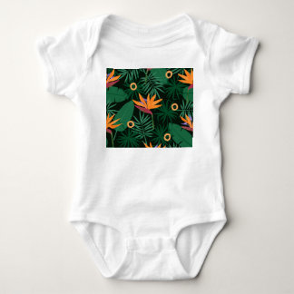Strelitzia Flowers: Tropische  achtergrond Romper