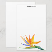 Strelitzia | Gele tropische ventilatornaam Briefpapier (Voorkant / Achterkant)