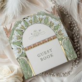 Strelitzia Gold Wedding Art Nouveau Gastenboek