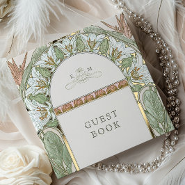 Strelitzia Gold Wedding Art Nouveau Gastenboek