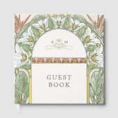 Strelitzia Gold Wedding Art Nouveau Gastenboek (Voorkant)