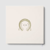 Strelitzia Gold Wedding Art Nouveau Gastenboek (Achterkant)