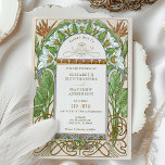 Strelitzia Kleurrijke bruiloft Art Nouveau Mucha Kaart<br><div class="desc">Maak kennis met de uitnodiging voor de bruiloft Strelitzia, geïnspireerd door de kunst van Alphonse Mucha. Deze elegante vogels van het paradijs zijn uitgerust met verbluffende strelitzbloemen, die de schoonheid van liefde en engagement symboliseren. De uitnodiging wordt afgedrukt op kaarten van hoge kwaliteit en kenmerkt een verfijnde doopvont voor de...</div>