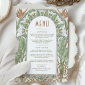 Strelitzia Menu Huwelijk  Art Nouveau Kaart