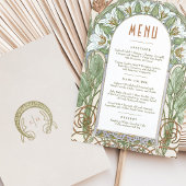 Strelitzia Menu Huwelijk  Art Nouveau Kaart