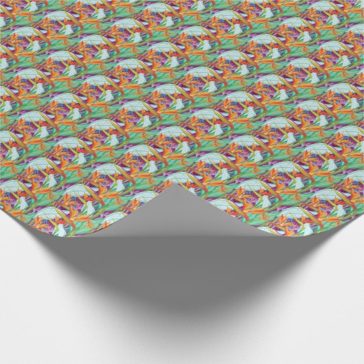 Strelitzia Pattern Cadeaupapier (Hoek)