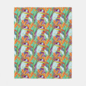 Strelitzia Pattern Fleece Deken (Voorkant)
