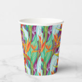 Strelitzia Pattern Papieren Bekers (Rechts)