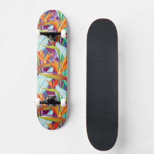 Strelitzia Pattern Persoonlijk Skateboard (Voorkant)