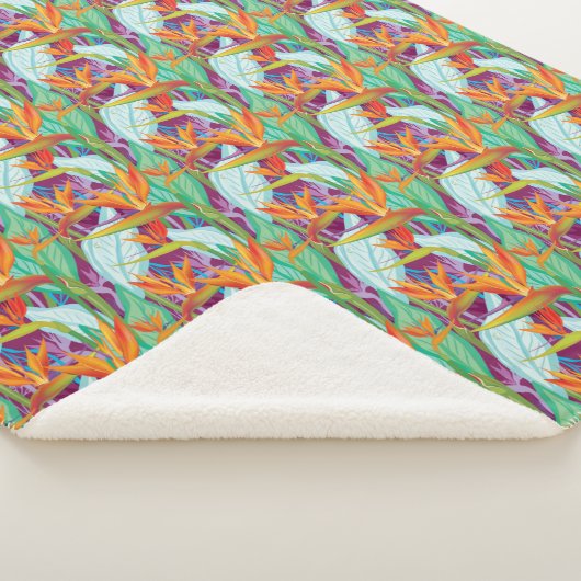 Strelitzia Pattern Sherpa Deken (3/4)