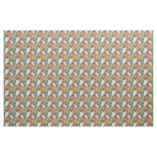 Strelitzia Pattern Stof (Yard (91,4 cm))