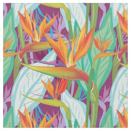 Strelitzia Pattern Stof (Close Up)
