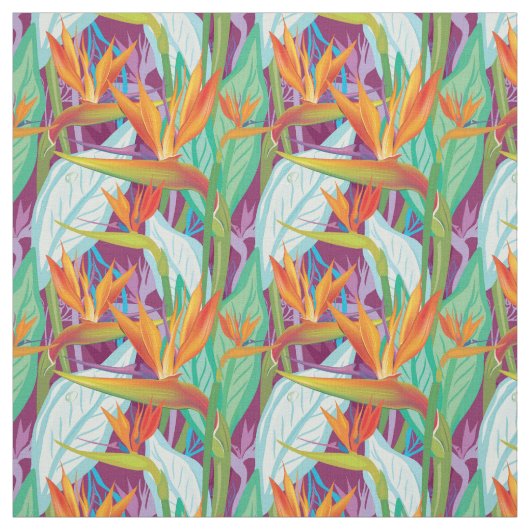 Strelitzia Pattern Stof (Swatch)