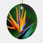 Strelitzia. Vogel van de paradijsbloem. Keramisch Ornament (Links)