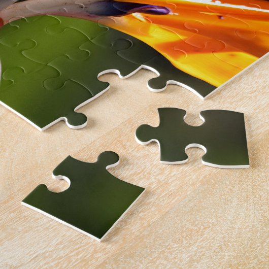 Strelitzia. Vogel van de paradijsbloem. Legpuzzel (Zijkant)