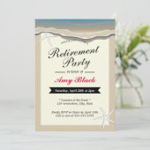 Streng Thema Starfish Retirement Party nodiging Kaart (Staand voorkant)