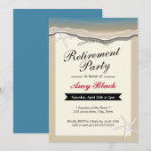 Streng Thema Starfish Retirement Party nodiging Kaart (Voorkant / Achterkant)