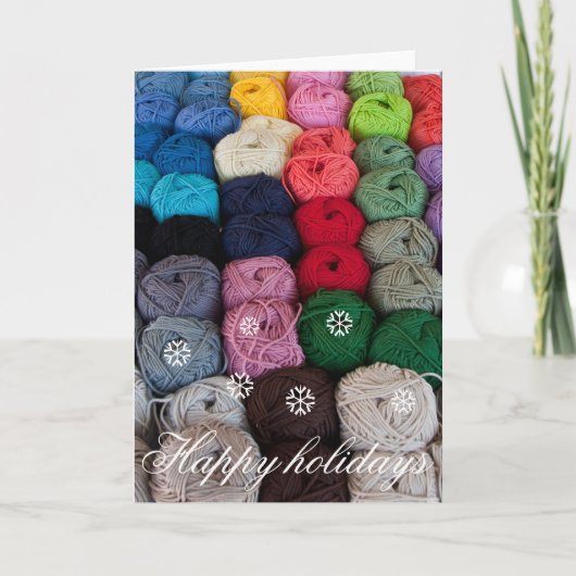 Strengen garen vakantie feestdagen kaart (Voorkant)