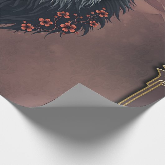 Strength and delicacy united, a black lion cadeaupapier (Hoek)