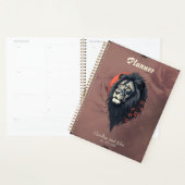 Strength and delicacy united, a black lion  planner (Display)