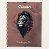 Strength and delicacy united, a black lion  planner (Voorkant)