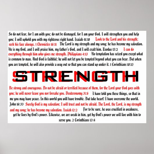 Strength - Biblical Poster (Voorkant)