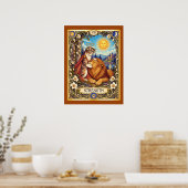 Strength Cat Tarot - Moed en Mededogen Poster (Keuken)