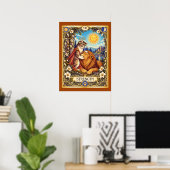 Strength Cat Tarot - Moed en Mededogen Poster (Thuiskantoor)