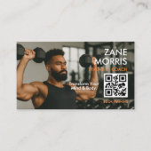 Strength Coach Photo QR Code Visitekaartje (Voorkant)