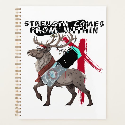 Strength Comes From Within Reindeer Planner (Voorkant)