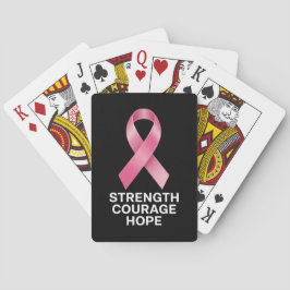 Strength Courage Hope – Cancer Awareness Survivor  Pokerkaarten