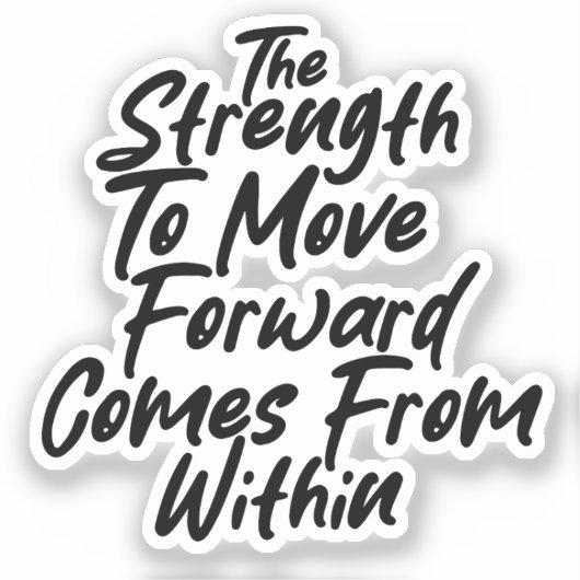 Strength From Within Mindset Sticker (Voorkant)