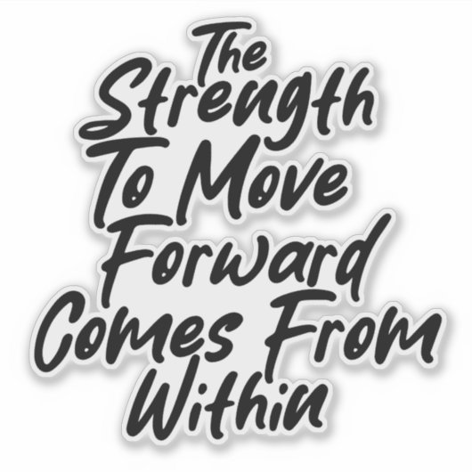 Strength From Within Mindset Sticker (Voorkant)
