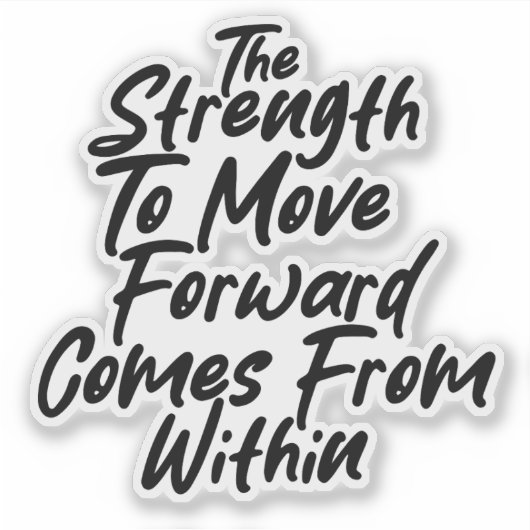 Strength From Within Mindset Sticker (Voorkant)