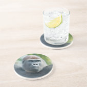 Strength - Gorilla Side Glance Zandsteen Onderzetter (Zijkant)