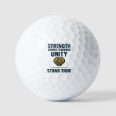 Strength grows through unity stand true prompt golfballen (Voorkant)