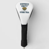 Strength grows through unity stand true prompt golfheadcover (Voorkant)