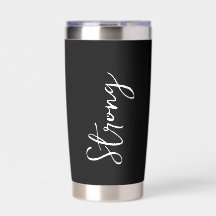 Strength Gym Tumbler Strong Script Zwart Bulk