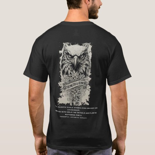 strength  & honor t-shirt (Achterkant)