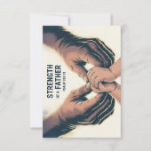 Strength Of A Father Father's Day Christian Card Bedankkaart (Voorkant)