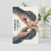 Strength Of A Father Father's Day Christian Card Bedankkaart (Staand voorkant)