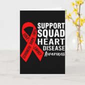 Strength Support Squad Heart Disease Awareness Red Kaart (Gele Bloem)