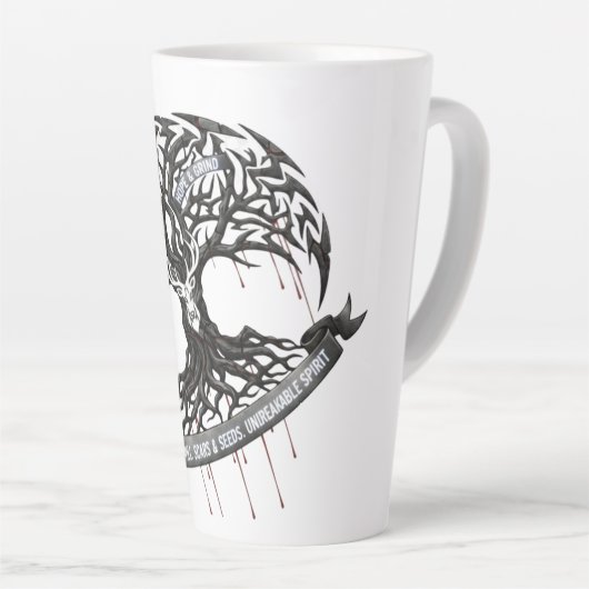 Strength Through Pain – Motivational Quote Drinkin Latte Mok (Rechterhoek)