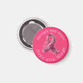 Strength with Grace – Breast Cancer Awareness  Magneet (Voorkant / Achterkant)