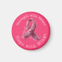 Strength with Grace – Breast Cancer Awareness  Magneet